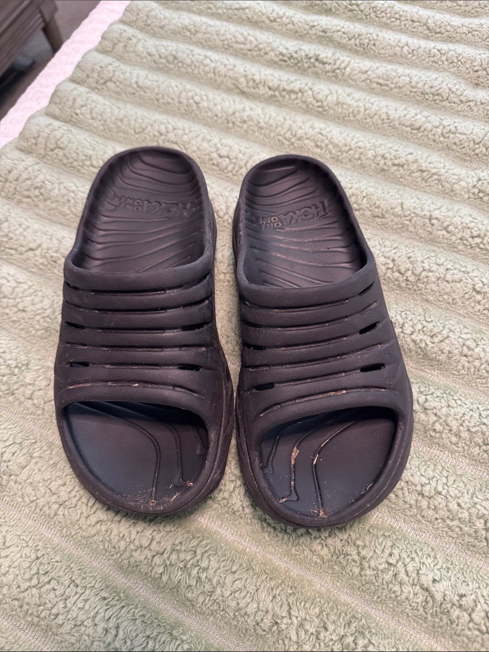 Hoka Black Slide Sandals